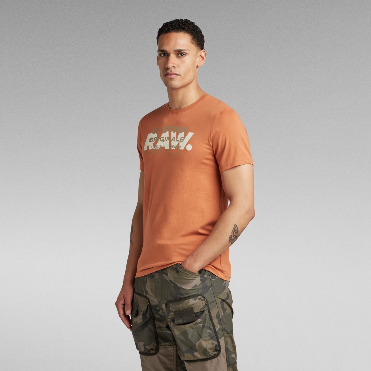 G-STAR RAW DENIM RAW ORIGINALS SLIM R T Herren T-Shirt - G-Star Raw Denim - SAGATOO - 8720346856834