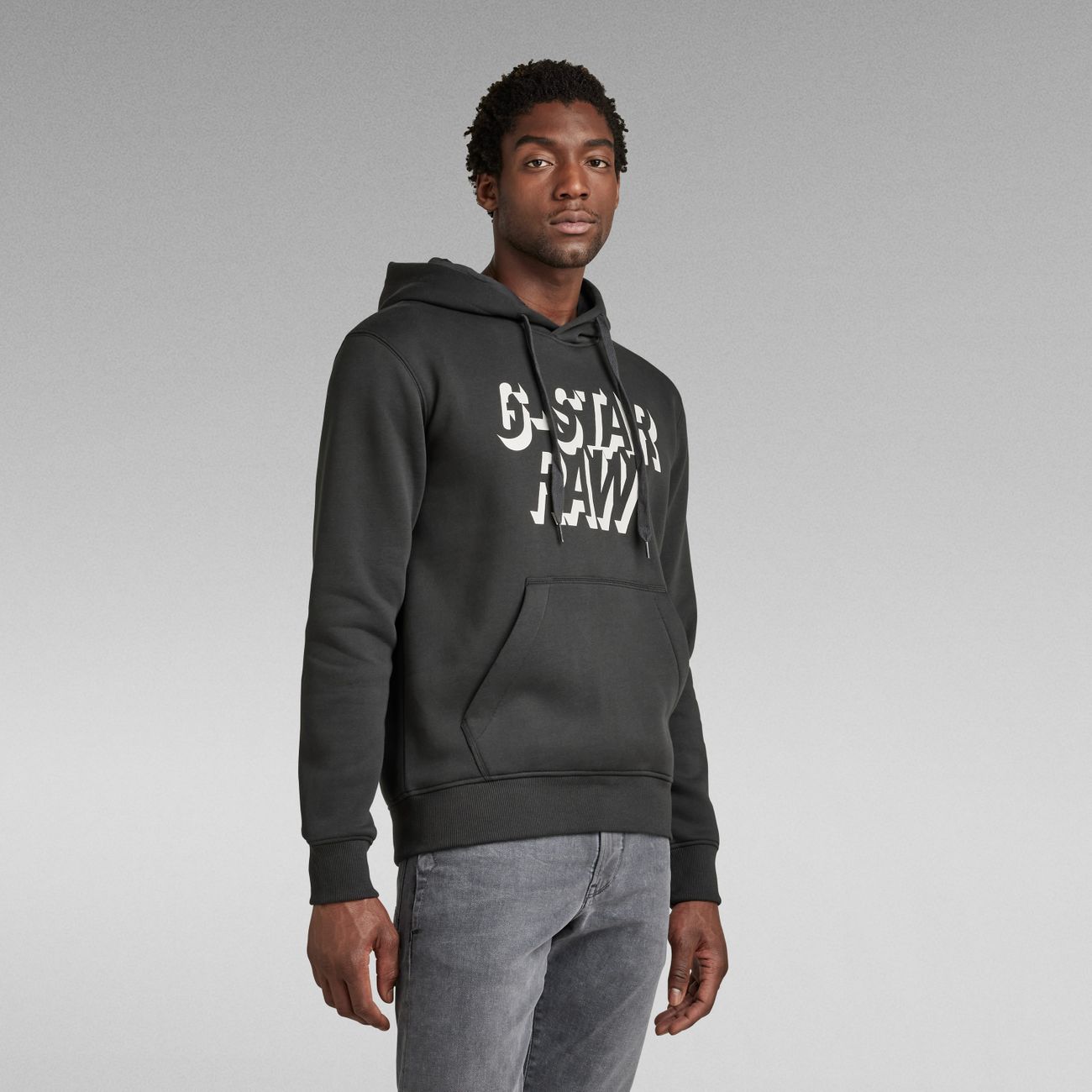 G-STAR RAW DENIM RETRO SHADOW GRAPHIC HOODED Herren Sweatshirt - G-Star Raw Denim - SAGATOO - 8720346757285