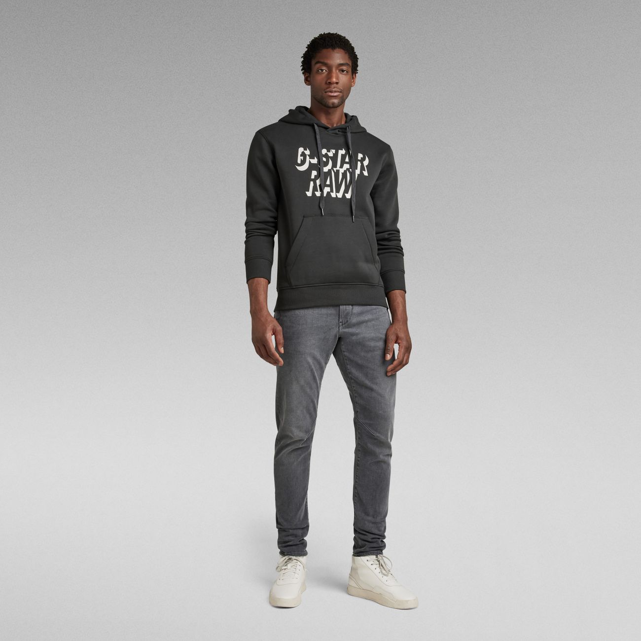 G-STAR RAW DENIM RETRO SHADOW GRAPHIC HOODED Herren Sweatshirt - G-Star Raw Denim - SAGATOO - 8720346757285