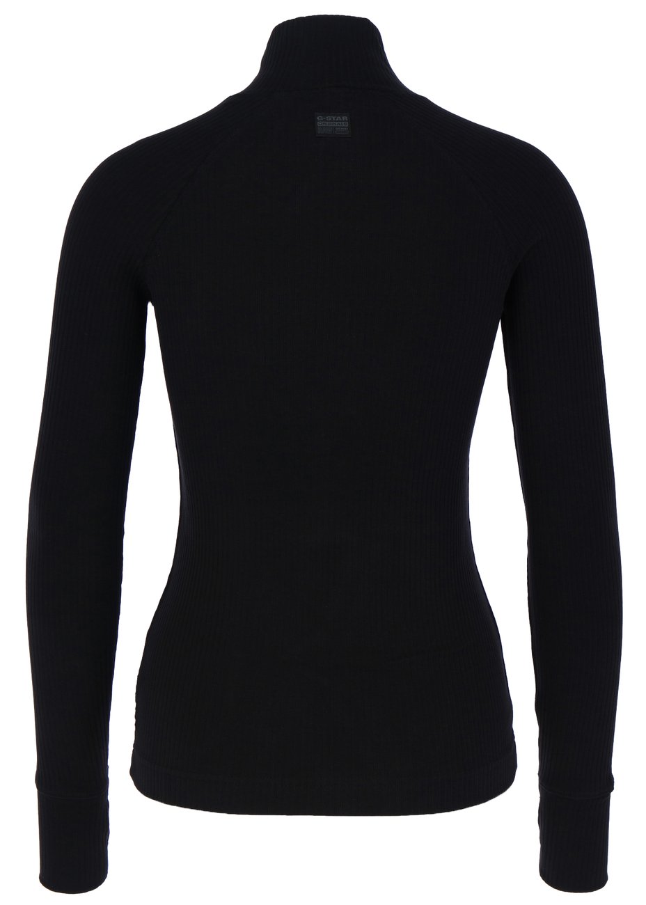 G-STAR RAW DENIM RIB MOCK SLIM L/S WMN Damen Turtleneck Shirt - G-Star Raw Denim - SAGATOO - 8720346842233