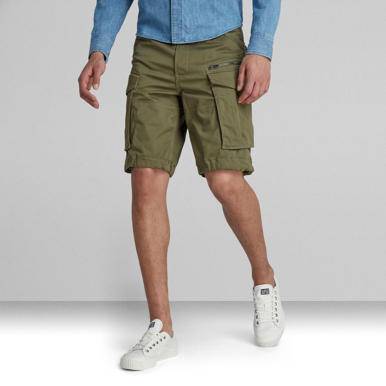 G-STAR RAW DENIM ROVIC ZIP RELAXED 1/2 SHORT Herren Short - G-Star Raw Denim - SAGATOO - 8719368764470