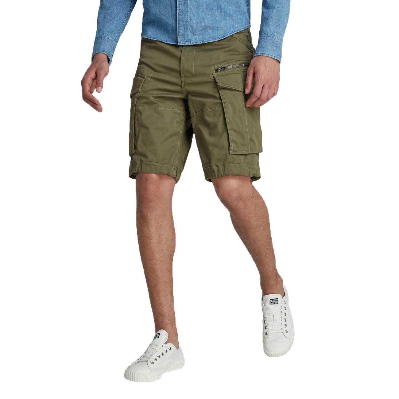 G-STAR RAW DENIM ROVIC ZIP RELAXED 1/2 SHORT Herren Short - G-Star Raw Denim - SAGATOO - 8719368764470