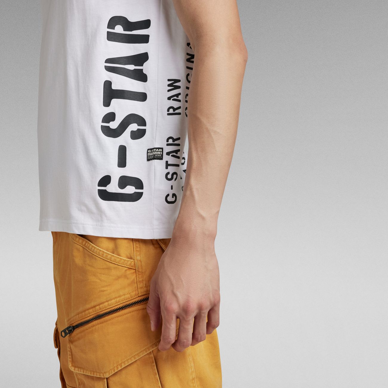 G-STAR RAW DENIM SIDE STENCIL R T Herren T-Shirt - G-Star Raw Denim - SAGATOO - 8720347224939