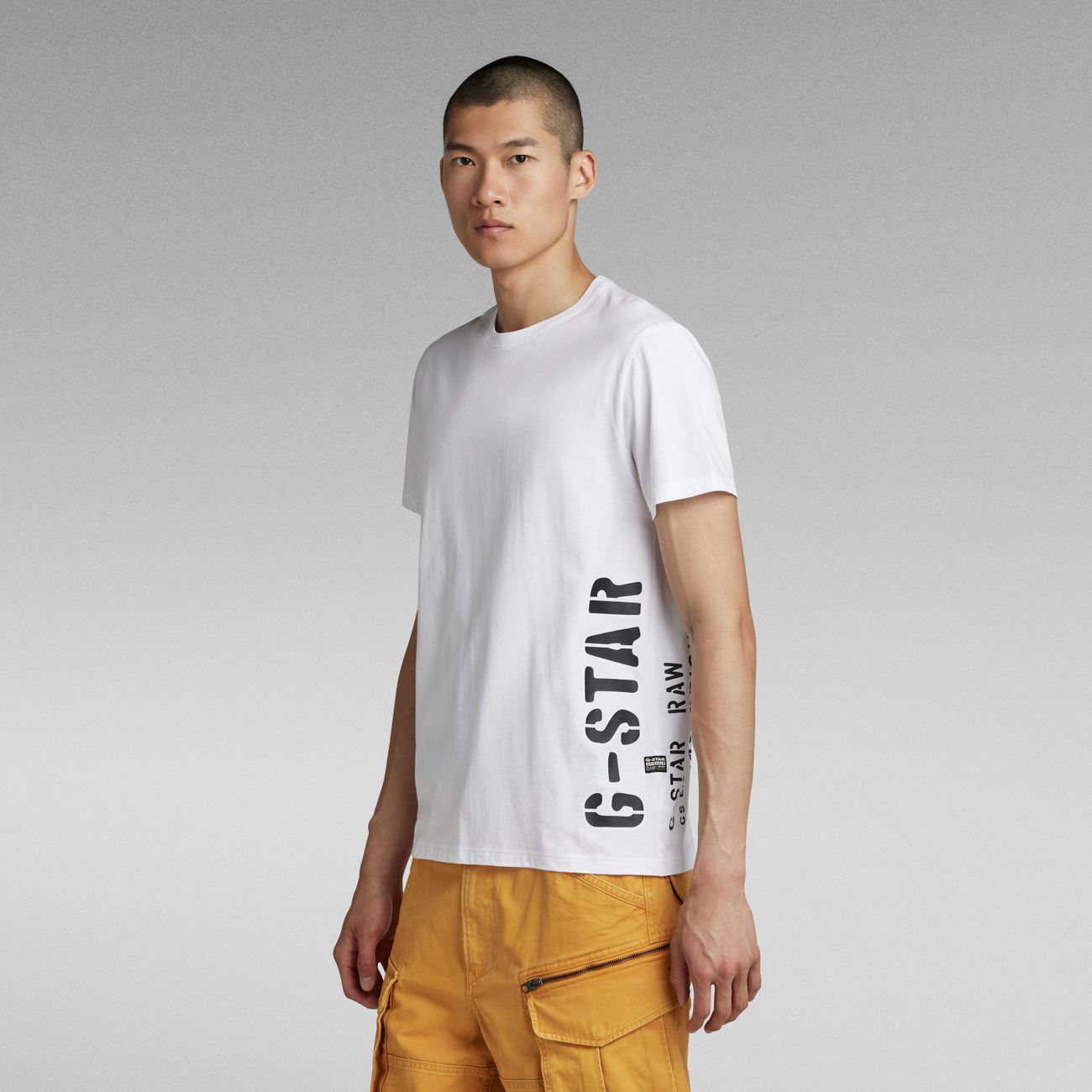 G-STAR RAW DENIM SIDE STENCIL R T Herren T-Shirt - G-Star Raw Denim - SAGATOO - 8720347224939