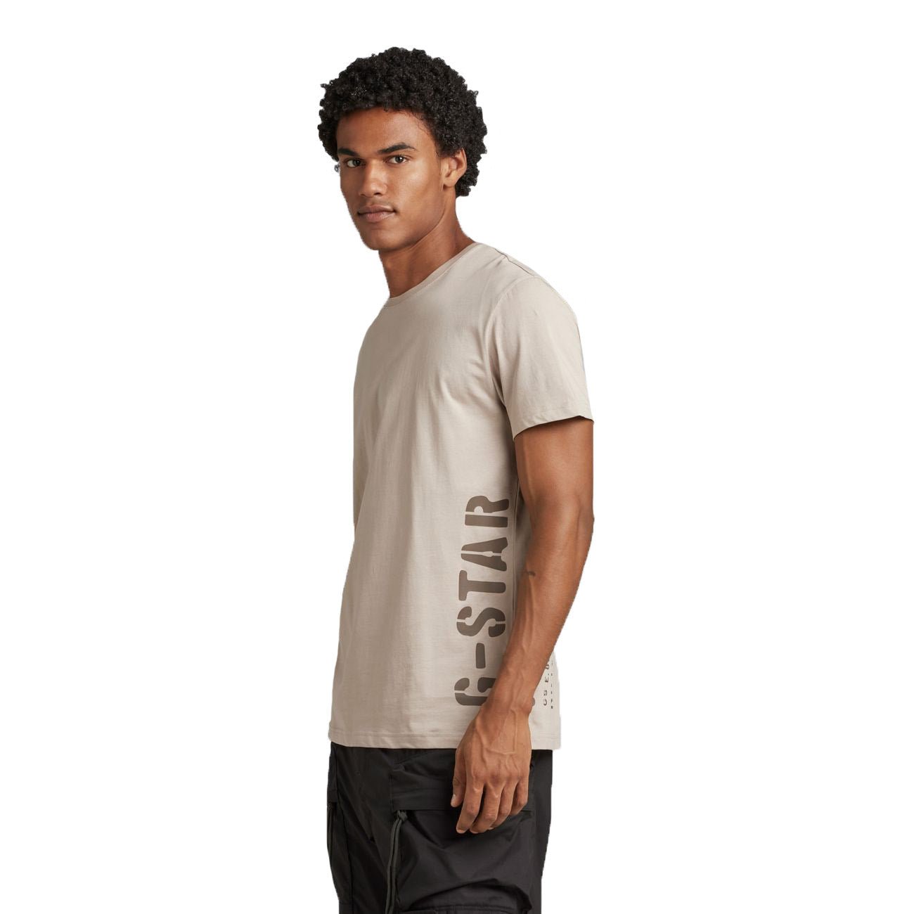 G-STAR RAW DENIM SIDE STENCIL R T Herren T-Shirt - G-Star Raw Denim - SAGATOO - 8720347427705
