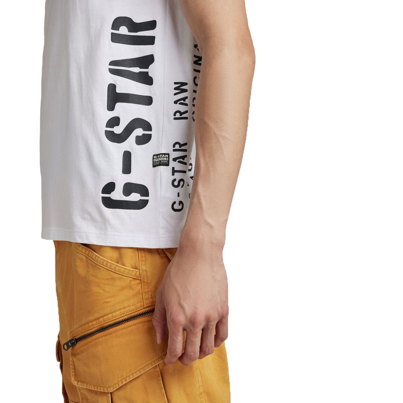 G-STAR RAW DENIM SIDE STENCIL R T Herren T-Shirt - G-Star Raw Denim - SAGATOO - 8720347427705