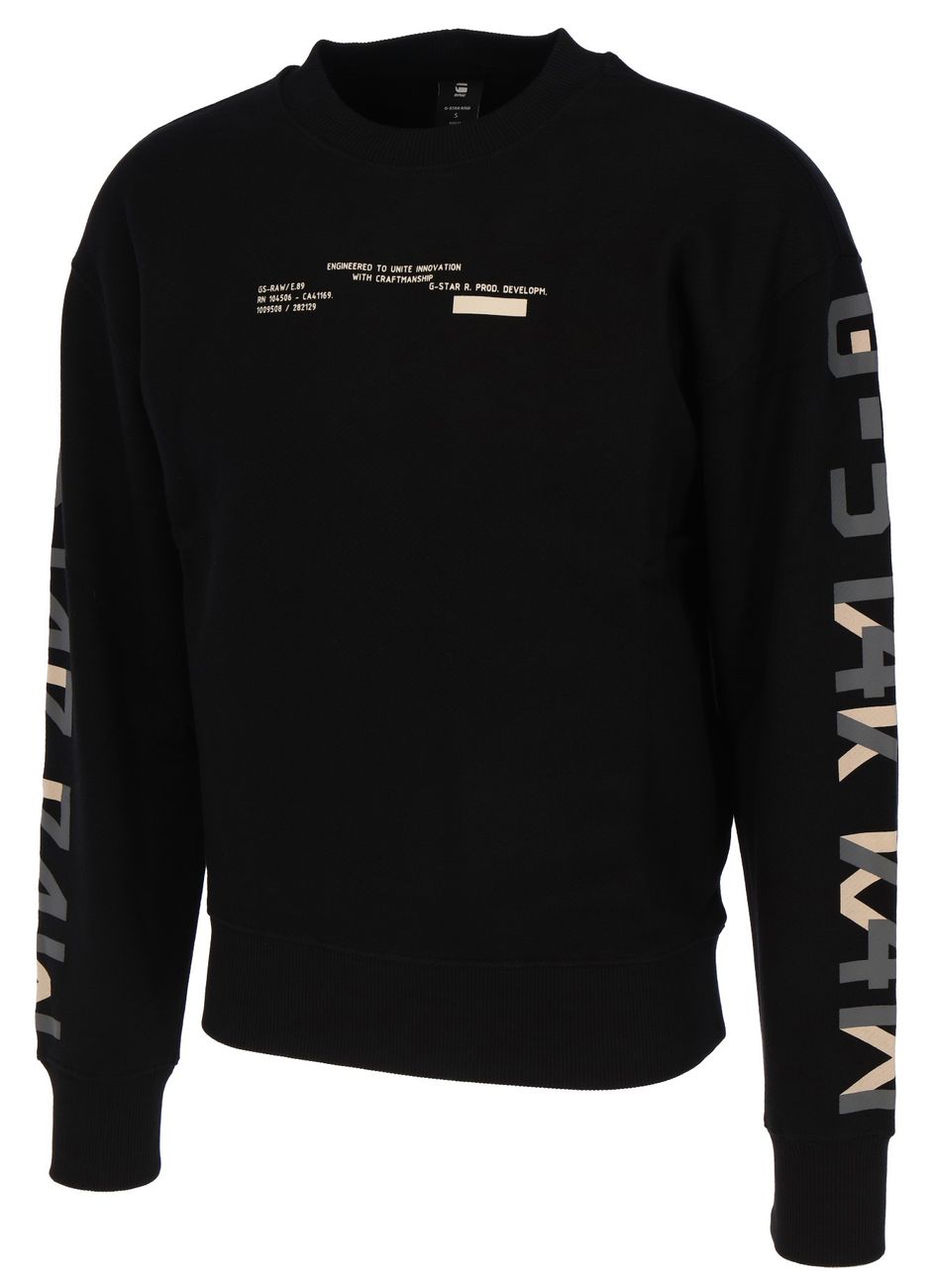 G-STAR RAW DENIM SLEEVE GRAPHICS LOOSE R SWEAT Herren Sweatshirt - G-Star Raw Denim - SAGATOO - 8719772889653