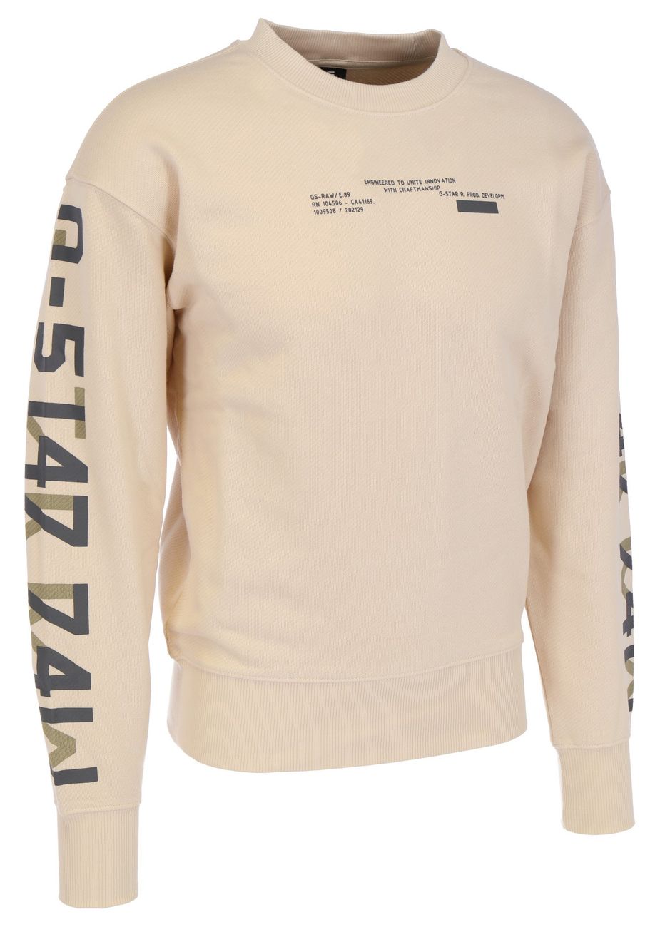 G-STAR RAW DENIM SLEEVE GRAPHICS LOOSE R SWEAT Herren Sweatshirt - G-Star Raw Denim - SAGATOO - 8719772889721