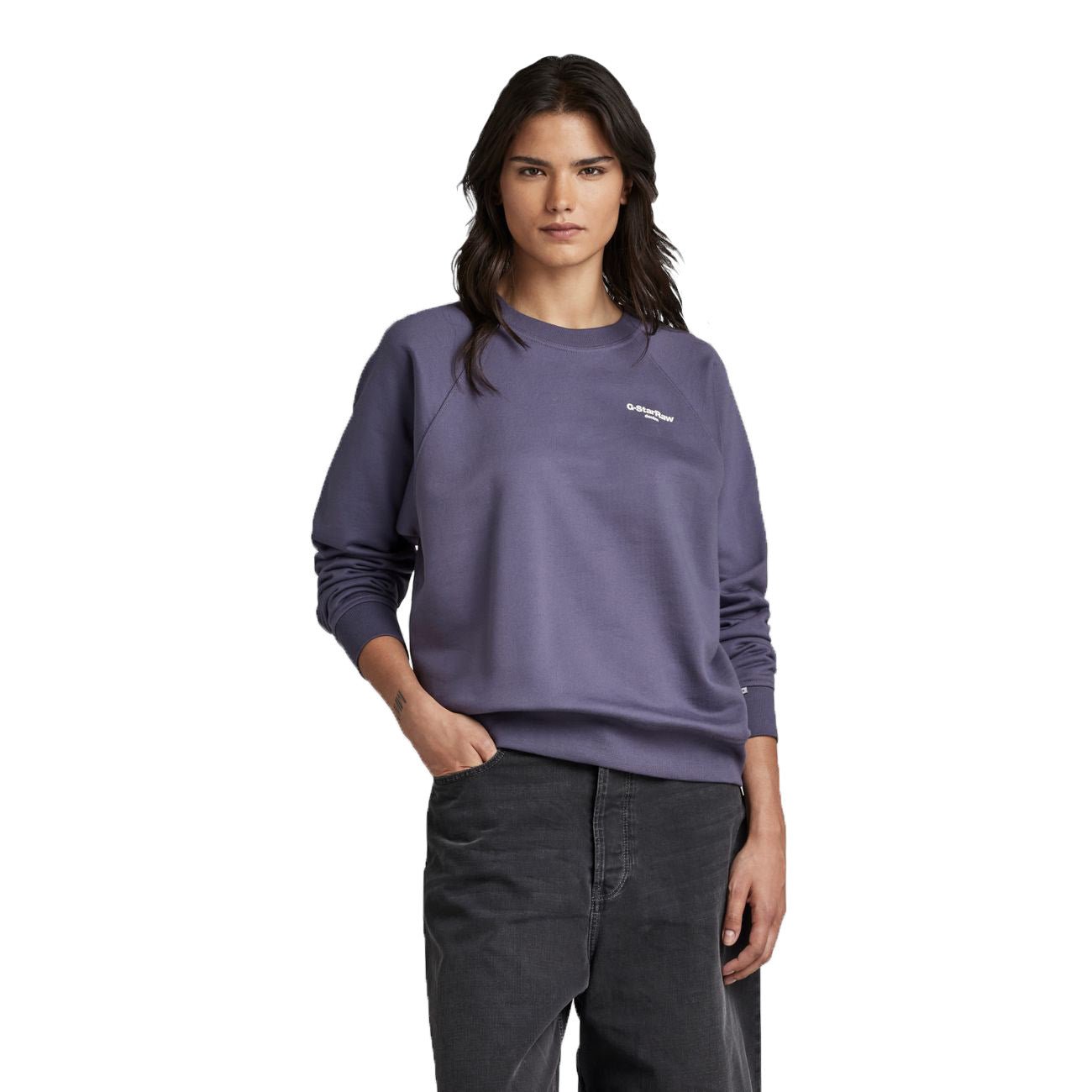 G-STAR RAW DENIM STAFF GR R SWEATSHIRT Damen Sweatshirt - G-Star Raw Denim - SAGATOO - 8720347217269