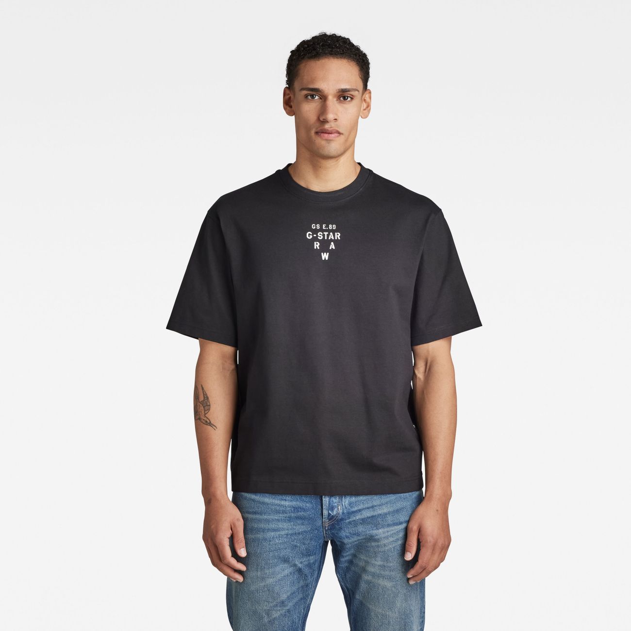 G-STAR RAW DENIM STENCIL CENTER GRAPHIC BOXY T-SHIRT Herren T-Shirt - G-Star Raw Denim - SAGATOO - 8720346868639