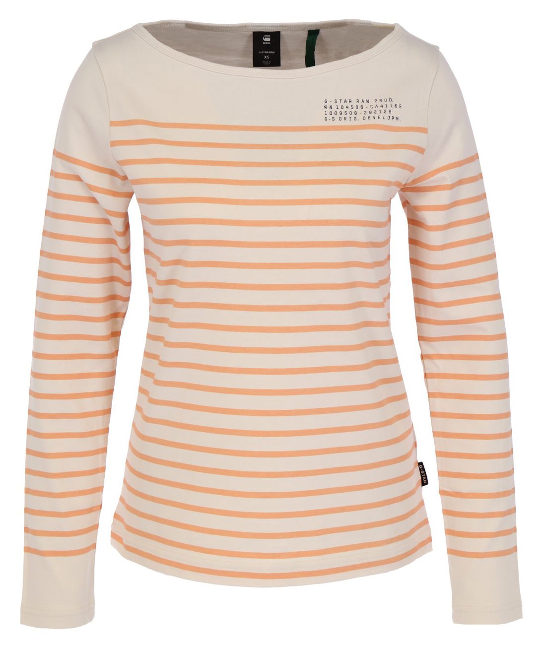 G-STAR RAW DENIM STRIPE GRAPHIC BOAT T L/S Damen Langarmshirt - G-Star Raw Denim - SAGATOO - 8719772907227