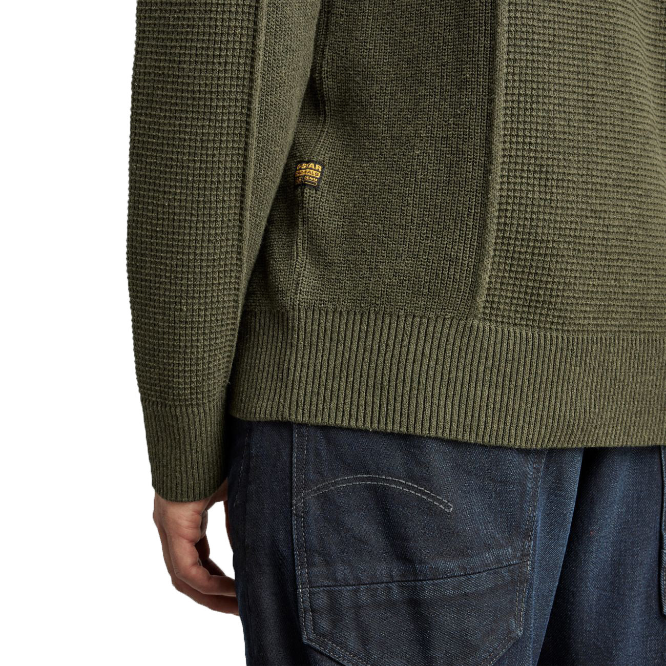 G-STAR RAW DENIM STRUCTURE R KNIT Herren Pullover - G-Star Raw Denim - SAGATOO - 8720346874227