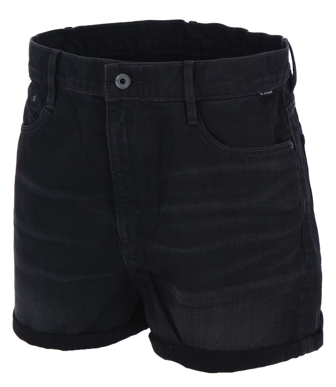 G-STAR RAW DENIM TEDIE SHORT worn in black onyx Damen Shorts - G-Star Raw Denim - SAGATOO - 8719772818455