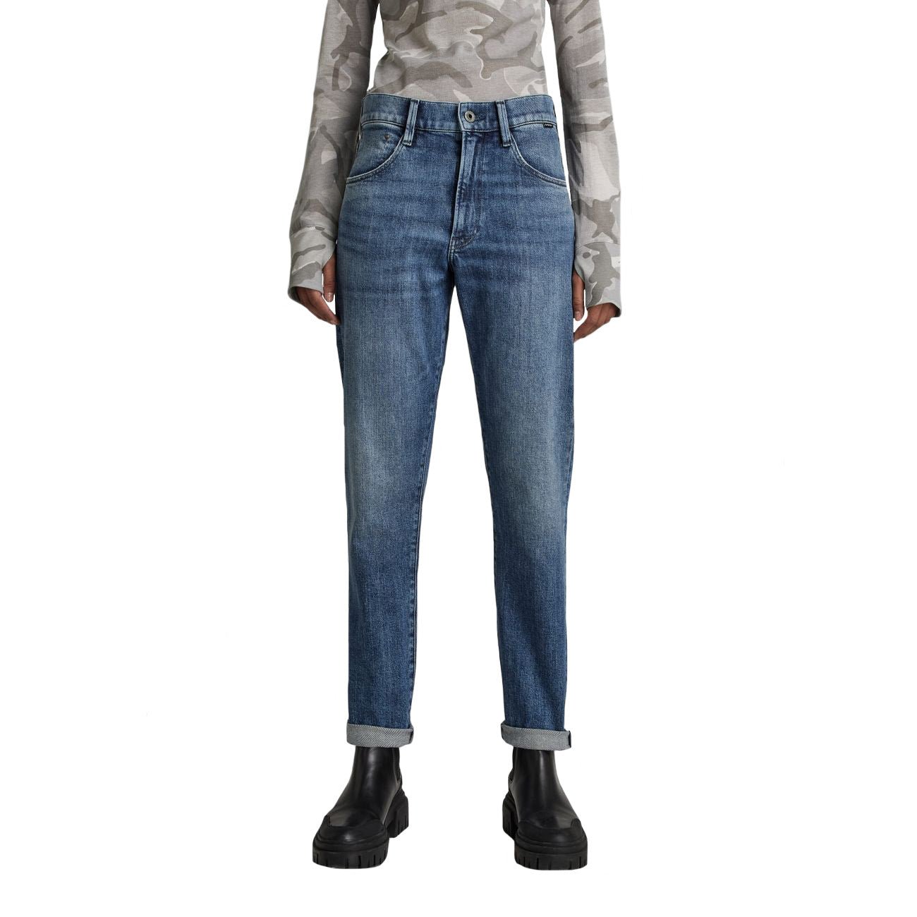 G-STAR RAW DENIM VIRJINYA SLIM Faded Santorini Damen Jeans - G-Star Raw Denim - SAGATOO - 8719772598562