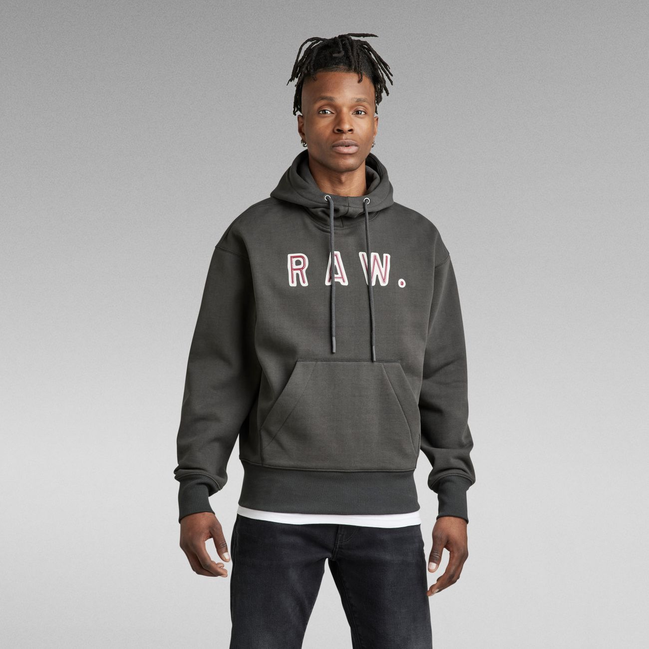 G-STAR RAW DENIM VULCANIC RAW LOOSE HOODED SWEAT Herren Sweatshirt - G-Star Raw Denim - SAGATOO - 8720346756417