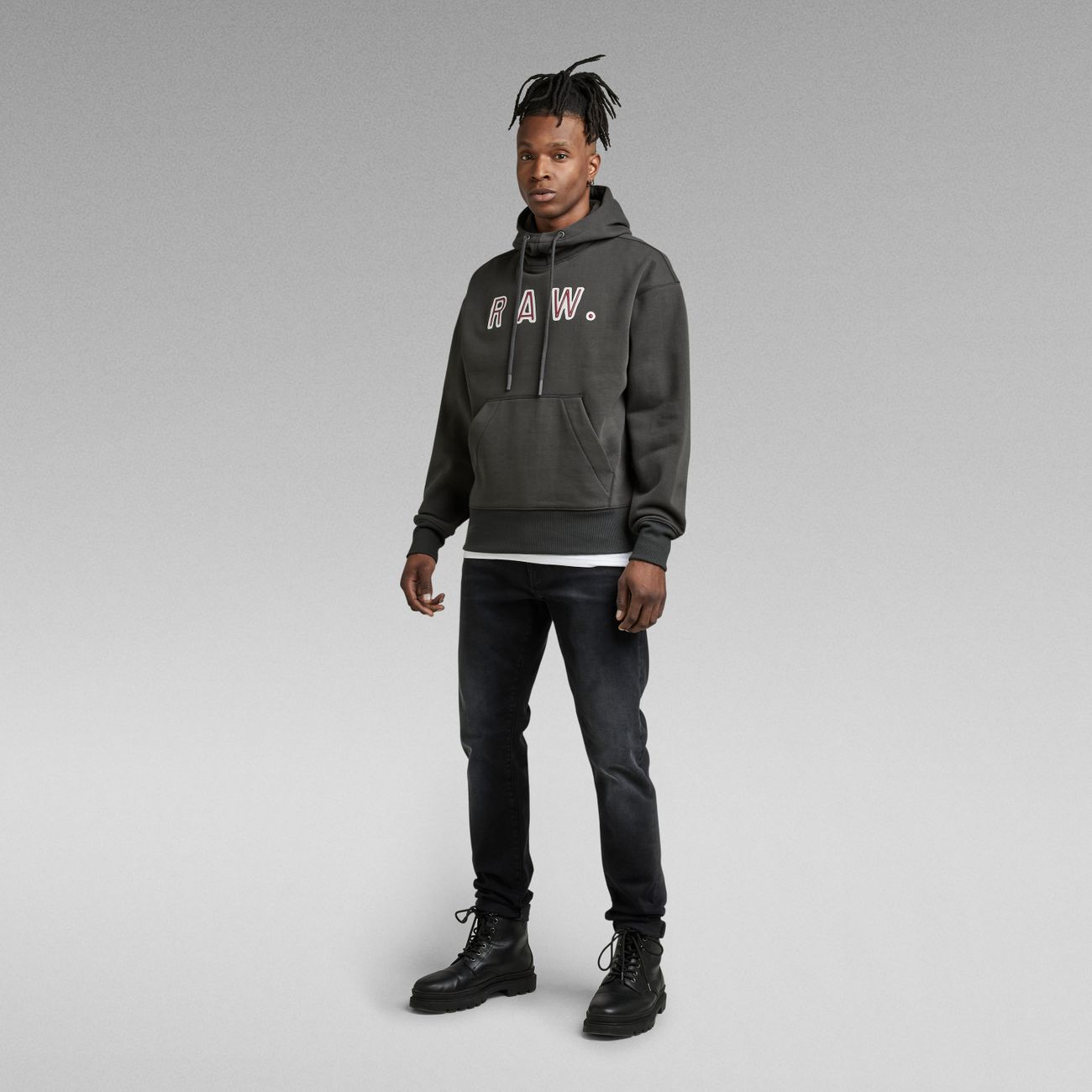 G-STAR RAW DENIM VULCANIC RAW LOOSE HOODED SWEAT Herren Sweatshirt - G-Star Raw Denim - SAGATOO - 8720346756417