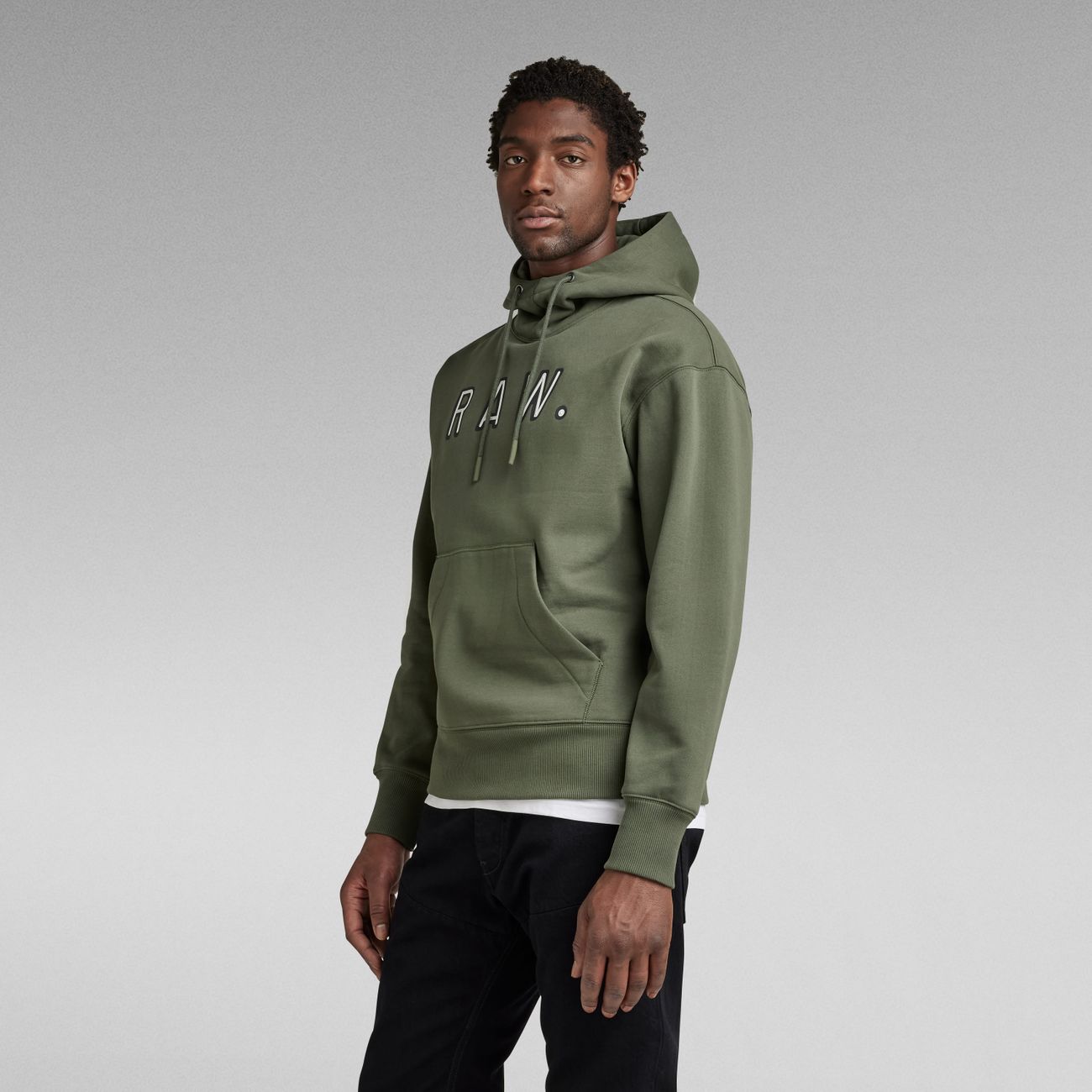 G-STAR RAW DENIM VULCANIC RAW LOOSE HOODED SWEAT Herren Sweatshirt - G-Star Raw Denim - SAGATOO - 8720346756523