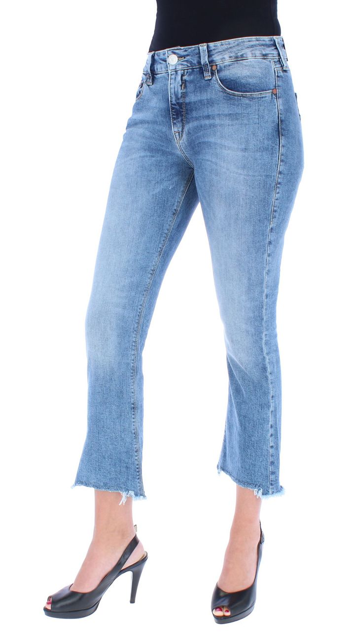 Herrlicher Super G Boot Cropped Damen 7/8 Jeans gefranster Saum - Herrlicher - SAGATOO - 4053192845481