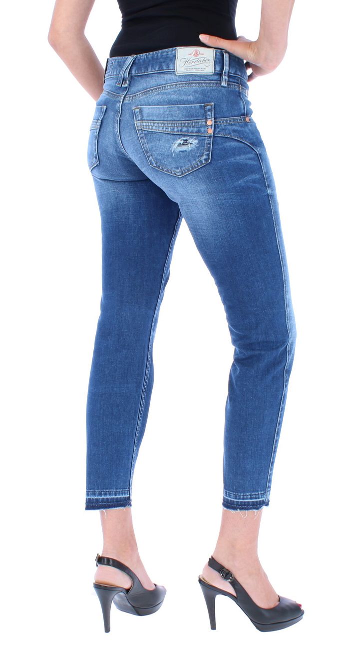 HERRLICHER TOUCH CROPPED CASHMERE TOUCH Damen Jeans 5-Pocket mit offenem Saum - Herrlicher - SAGATOO - 4053192790323