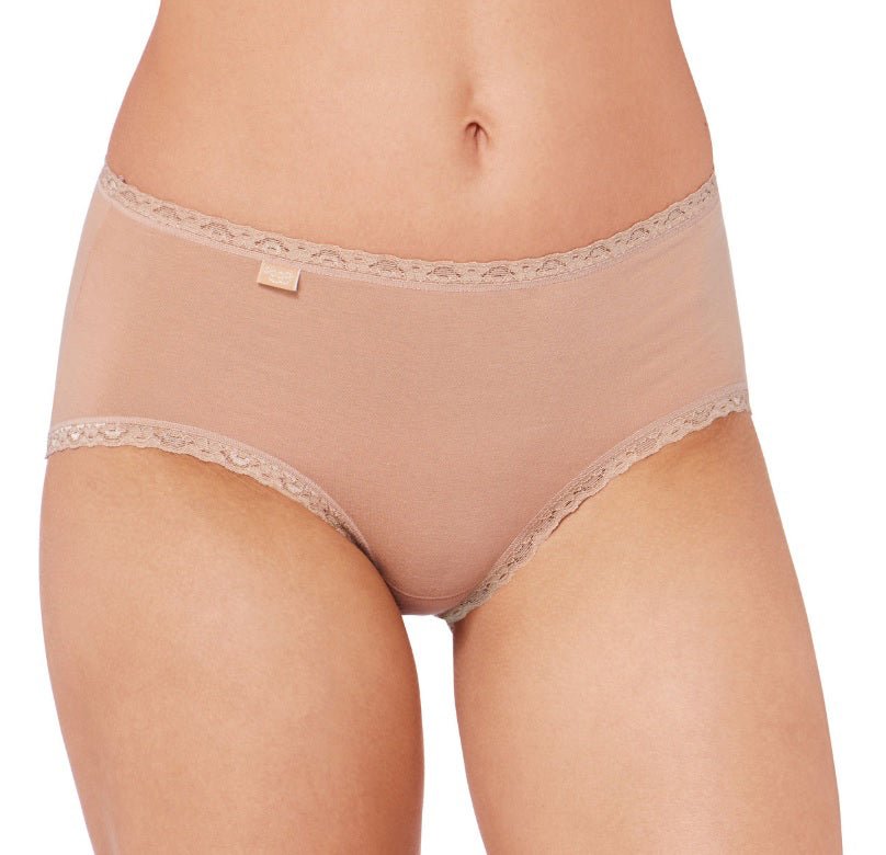 Sloggi 24/7 Cotton Lace Midi Damen Slips 3er Pack aus natürlicher Baumwolle - Sloggi - SAGATOO - 7613112895148